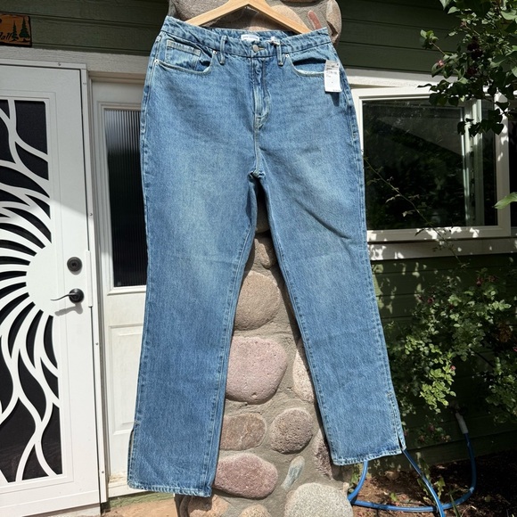 Good American Good Boy Straight Split Hem Jeans Women’s 14/32 NWT - Picture 1 of 10